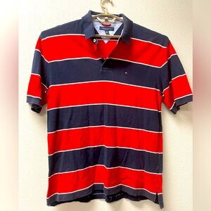 Tommy Hilfiger Red and Blue Striped Pullover. XXL. Excellent condition
